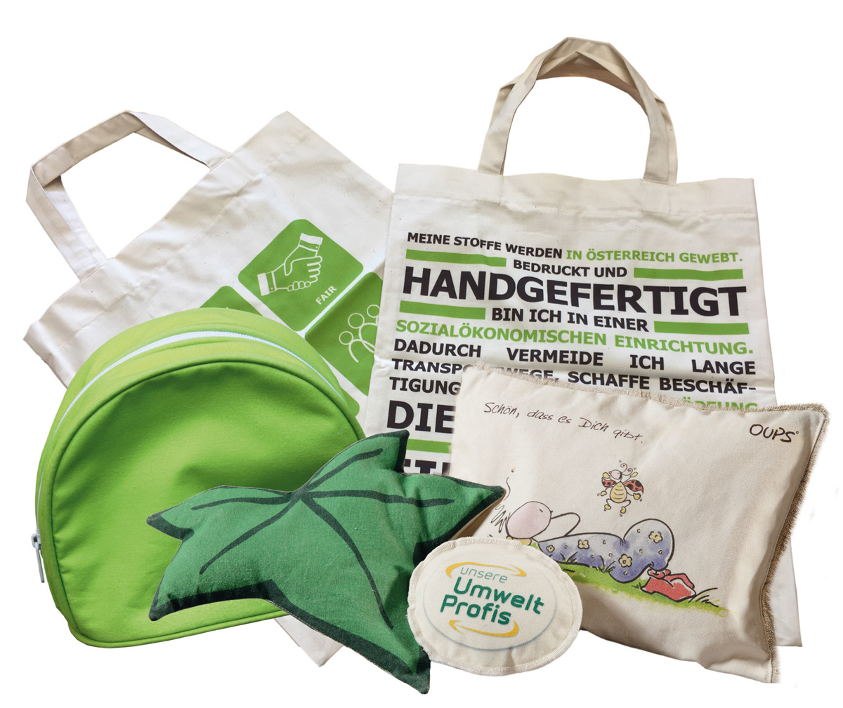 Sortenauswahl Baumwolltaschen Austria