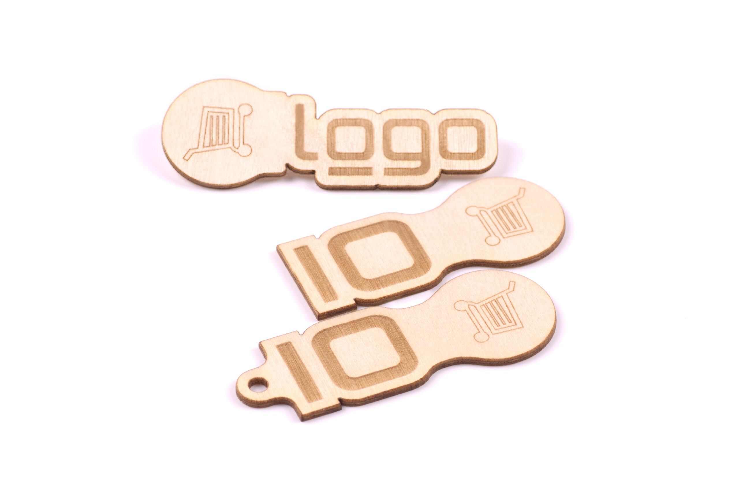 FSC-Holz Einkaufwagenchip 2D Brand