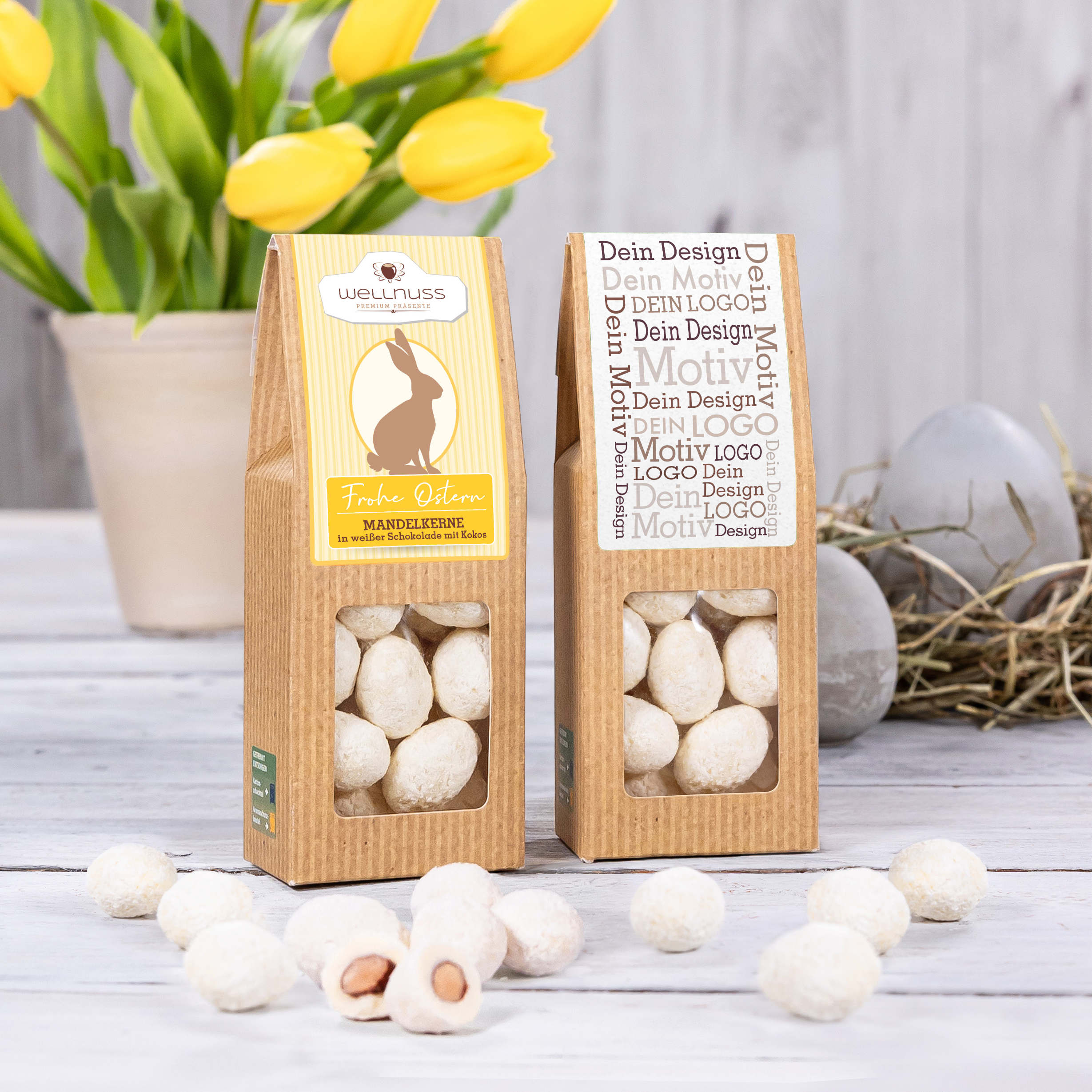 Köstliche Knabberfrüchte Osteredition in FSC-Faltschachtel