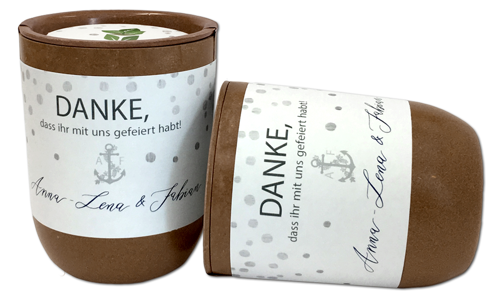 Dankeschön Samen oder Gewürze in Eco-Dose