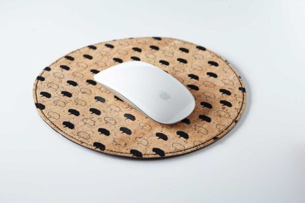 Mousepad aus Naturkork rund