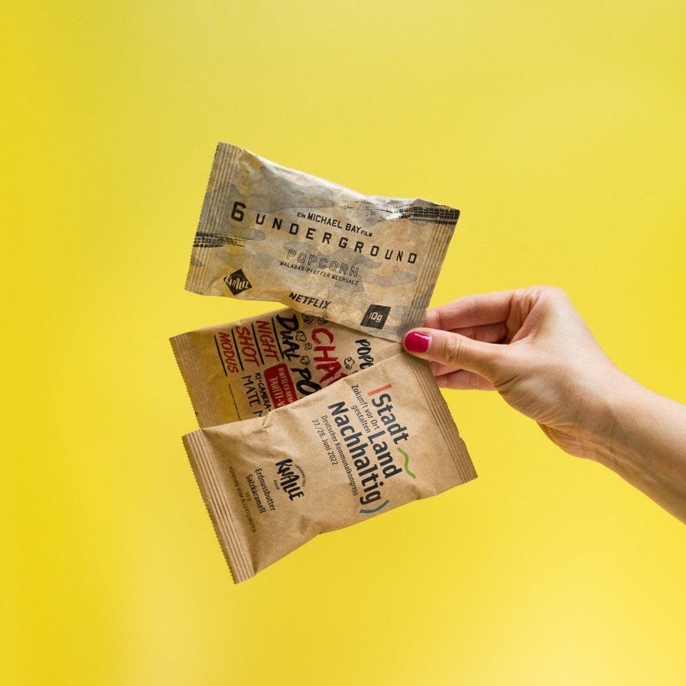 Popcorn-Tüte direkt bedruckt