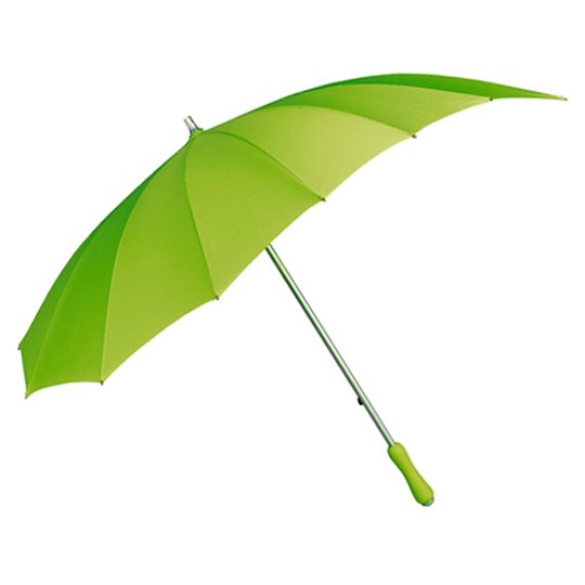 Regenschirm in Herzform aufgespannt seitlich