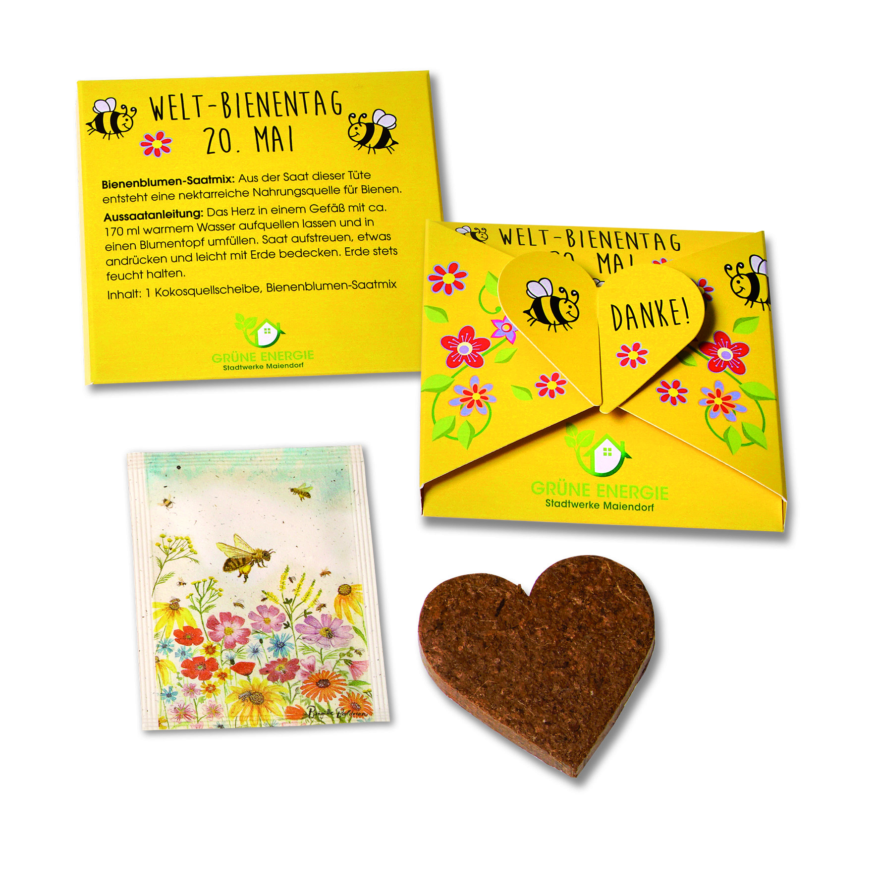 Herz für Bienen von A&M Kreativfabrik