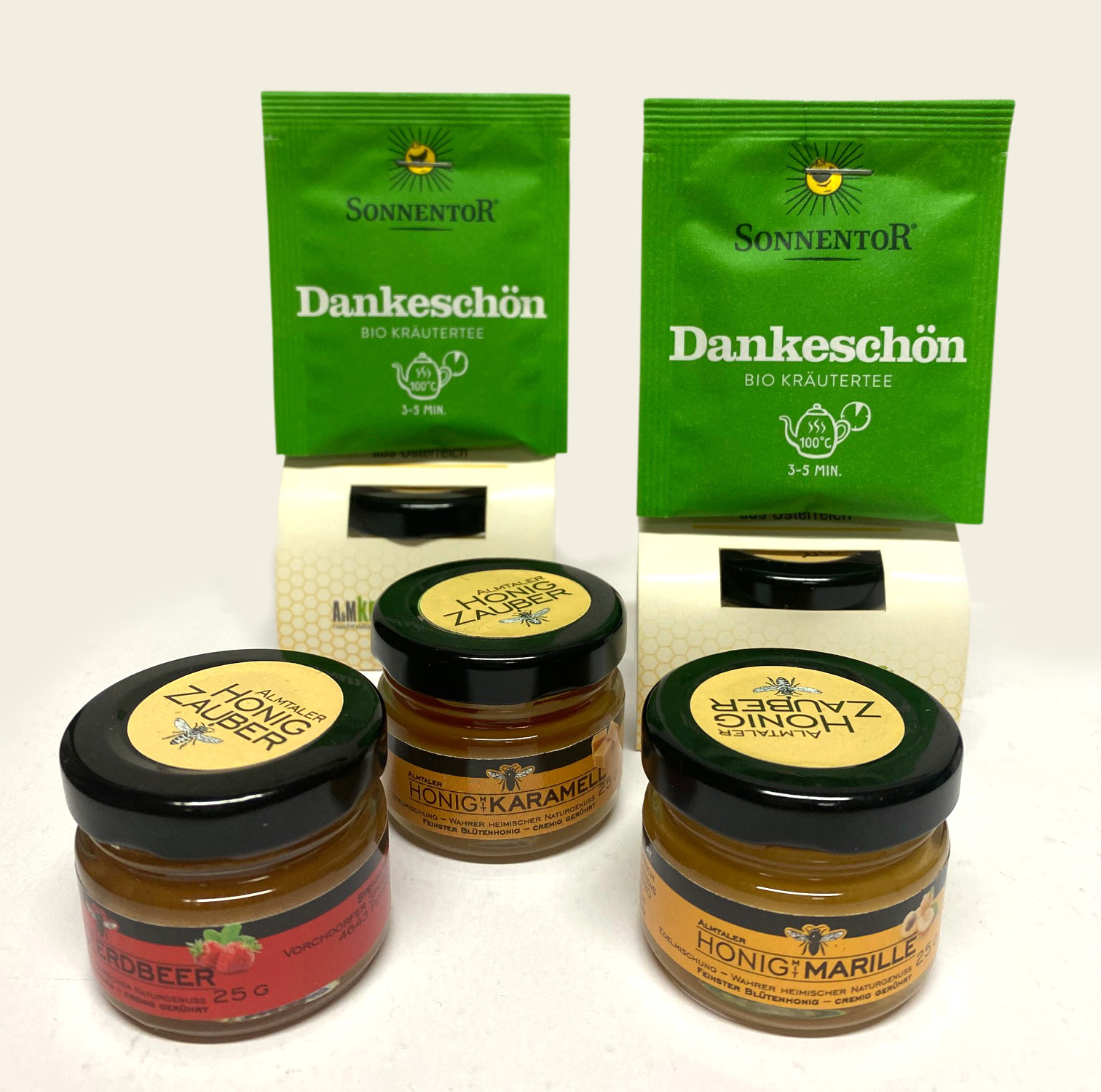 Bio-Tee-Honig Set mit Sonnentor-Kräutertee