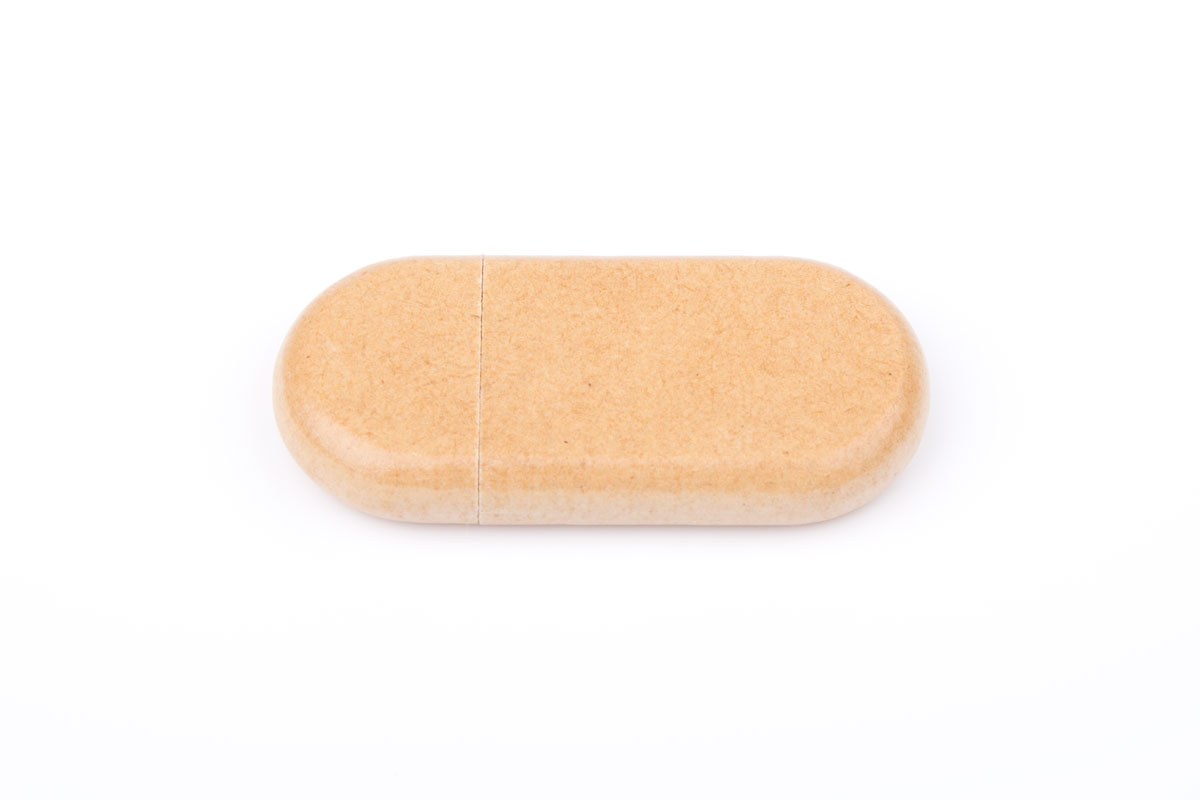 USB-Stick Oval aus Echtholz