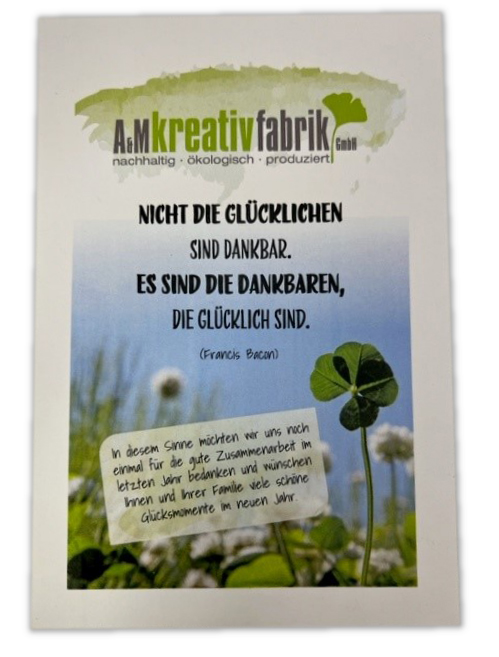 Samentüte mit Glückstee bedruckt