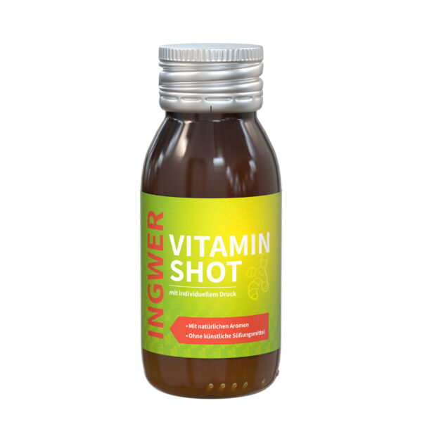 Vitamin-Shot Orange-Ingwer in Glasflasche