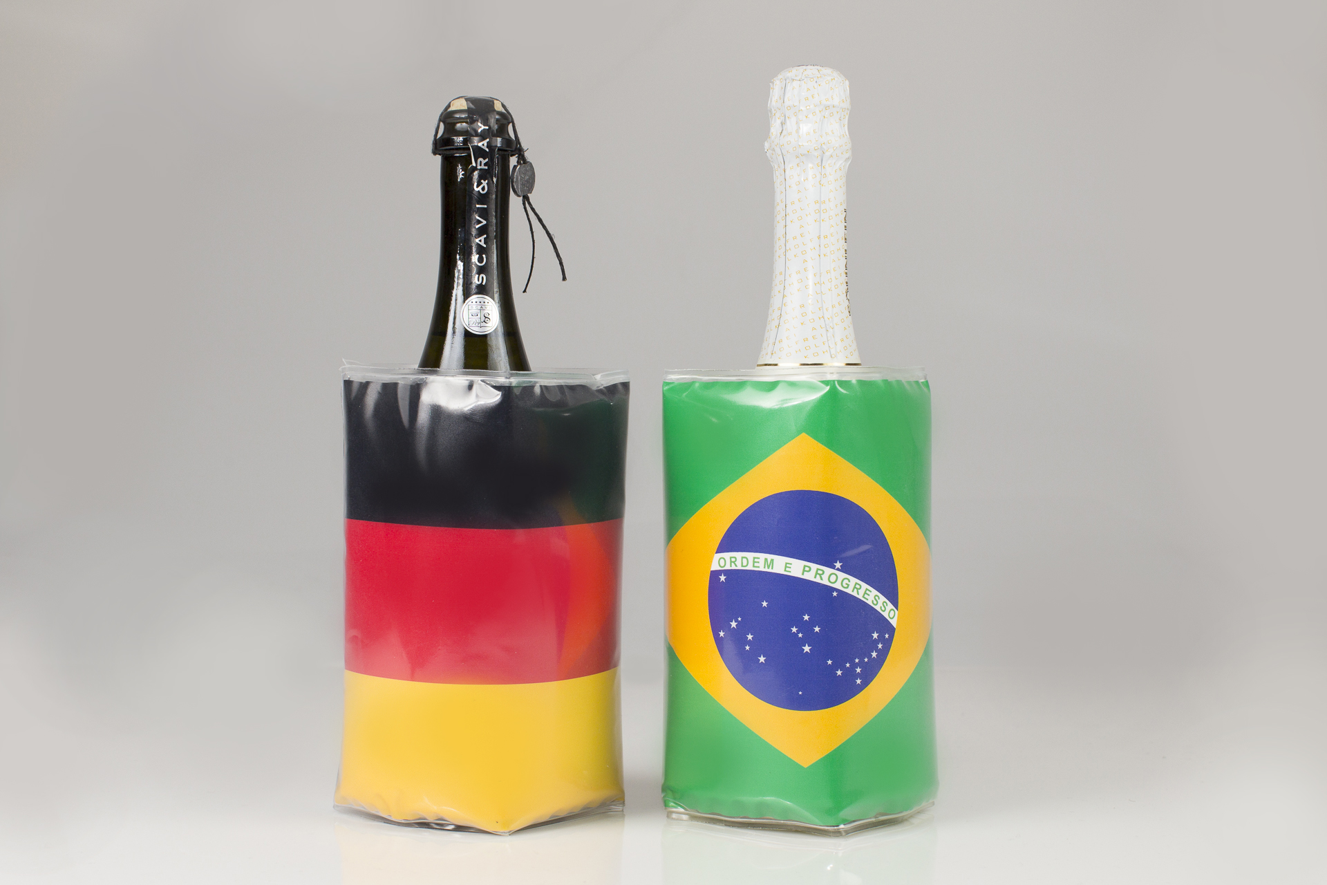 Wiederverwendbarer Flaschenkühler Fussball