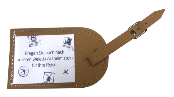 Kofferanhänger aus veganem Leder