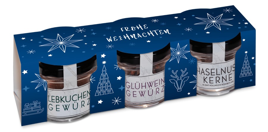 Gourmet-Set für Weihnachten in praktischer 3er Packung