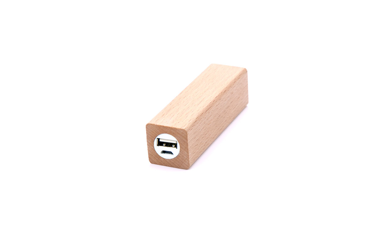 FSC-Holz Powerbank Cone