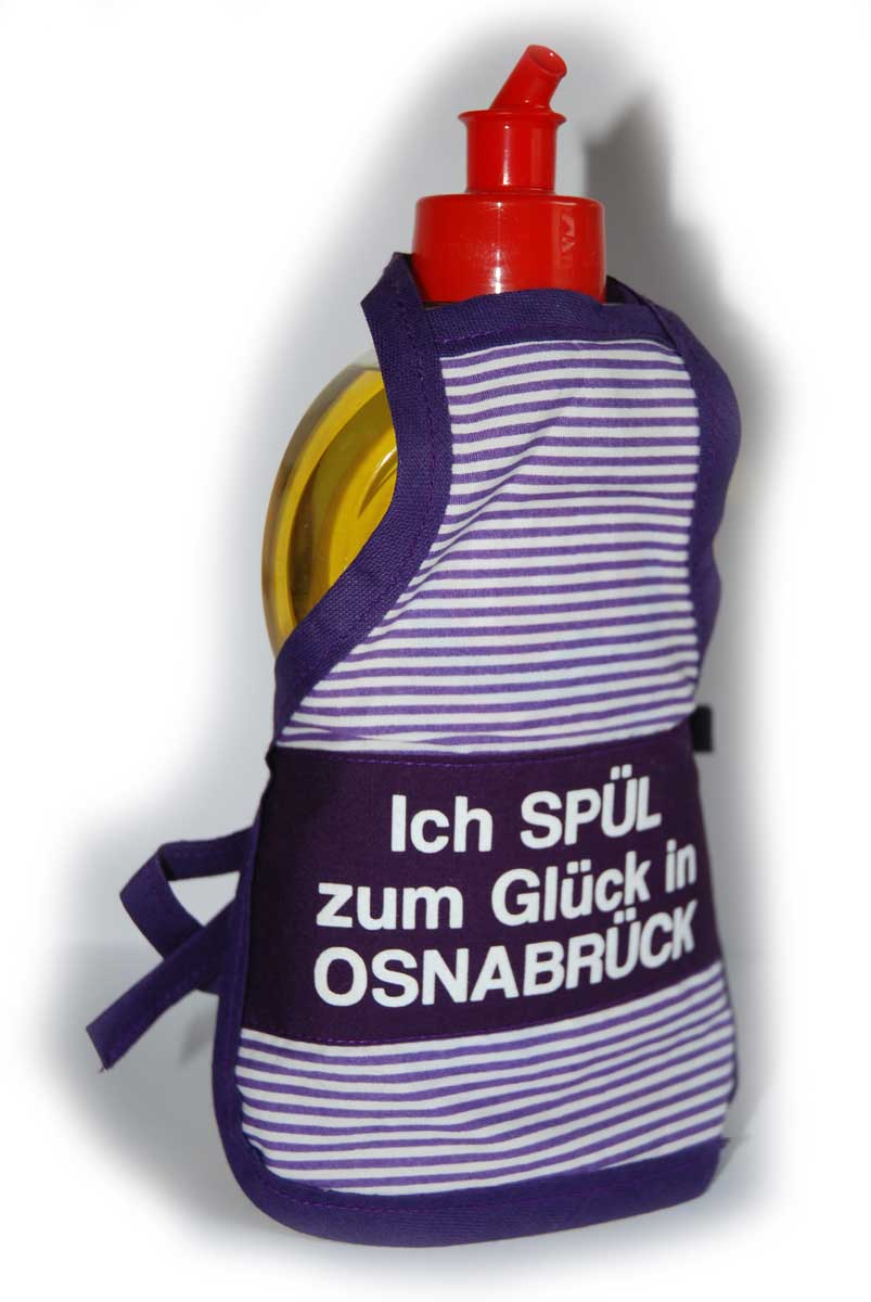 Kreative Schürzen für die Spülmittelflasche