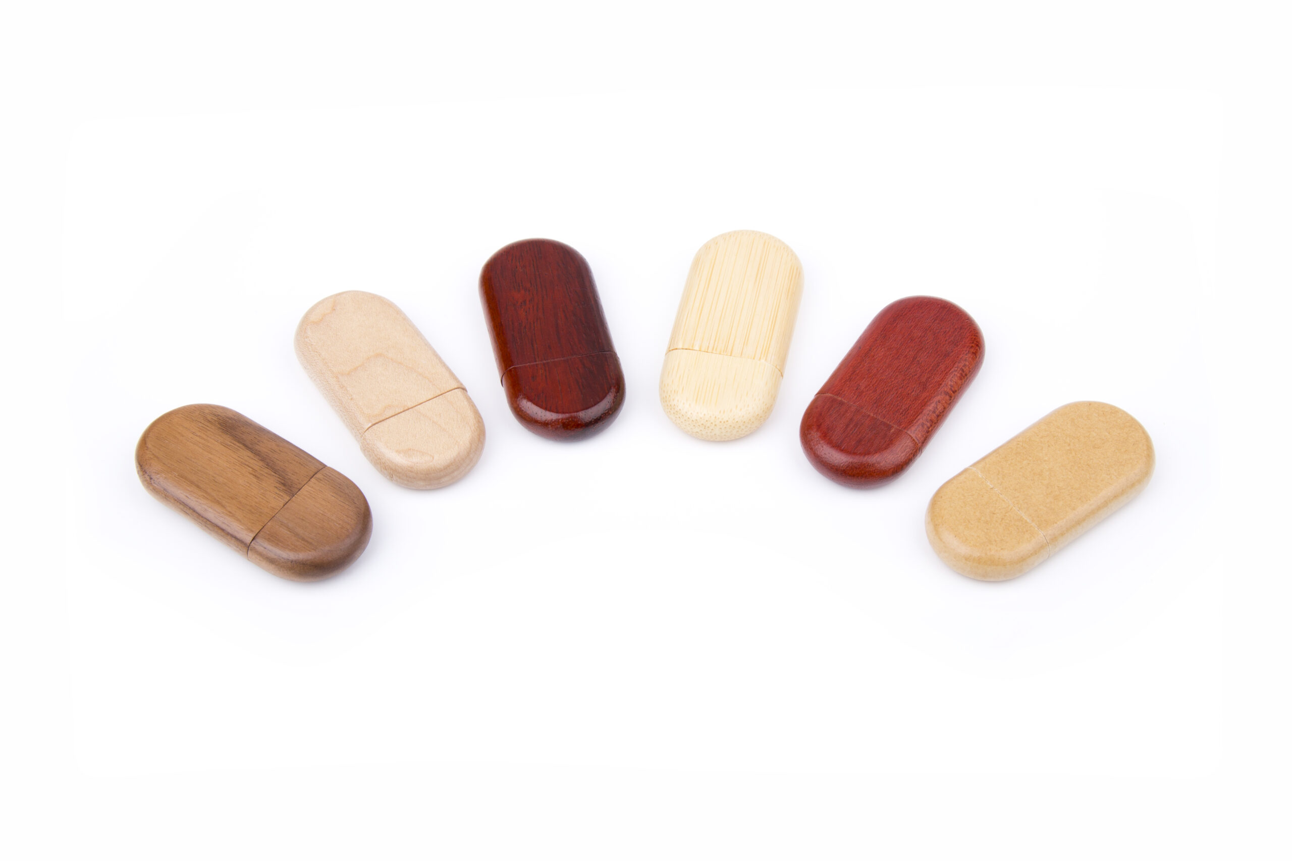 USB-Stick Oval aus Echtholz