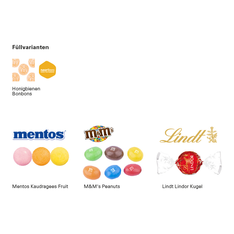 Füllvarianten für Eco-Papierdose