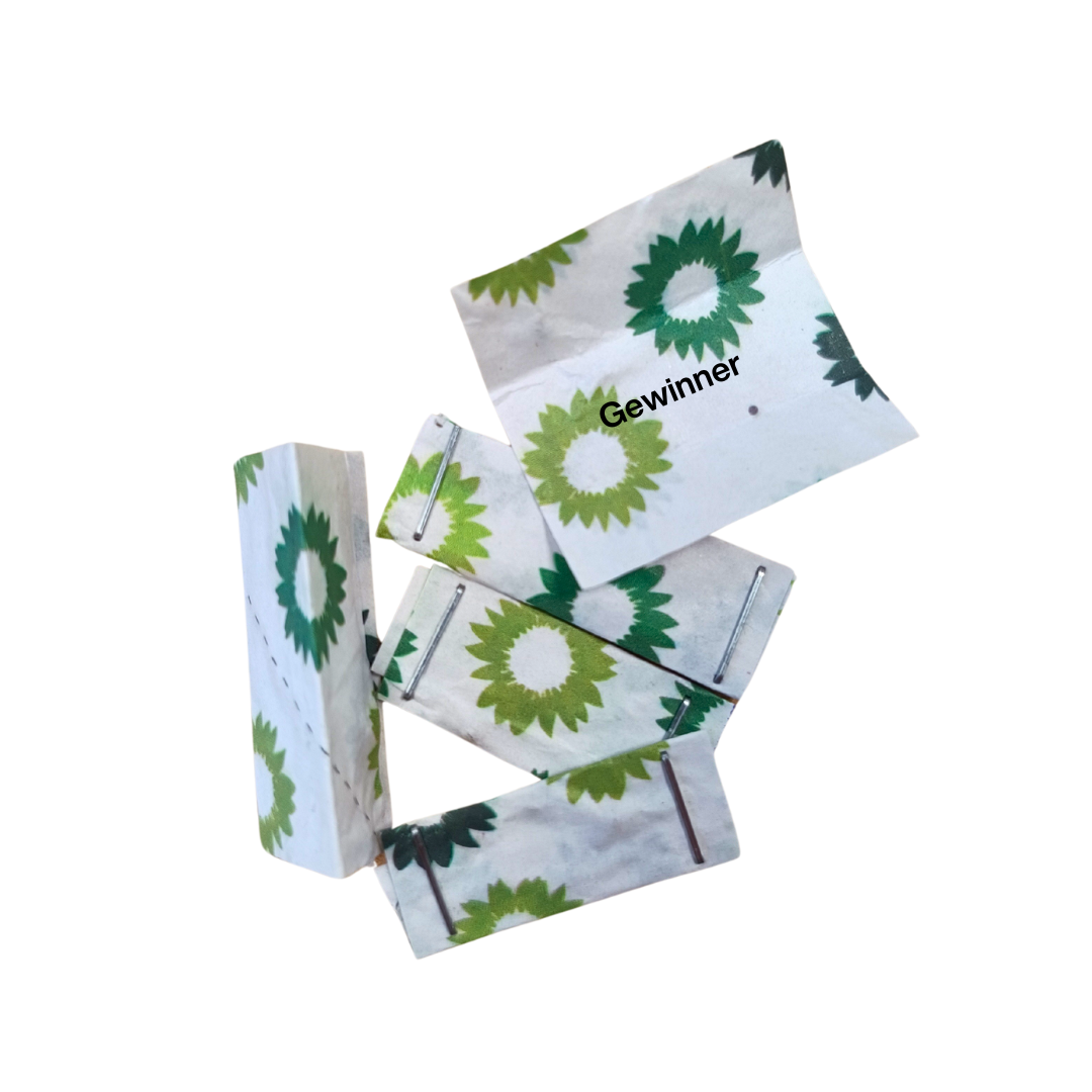 Samenpapier Lose mit Werbeaufdruck