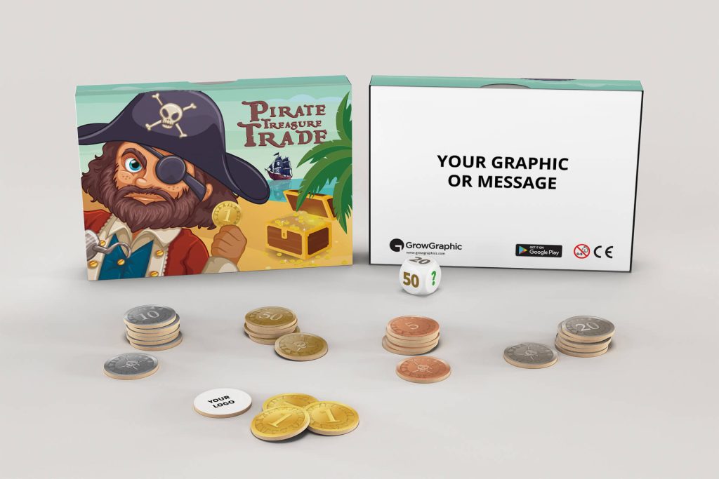 Brettspiel mit Münzen Piraten