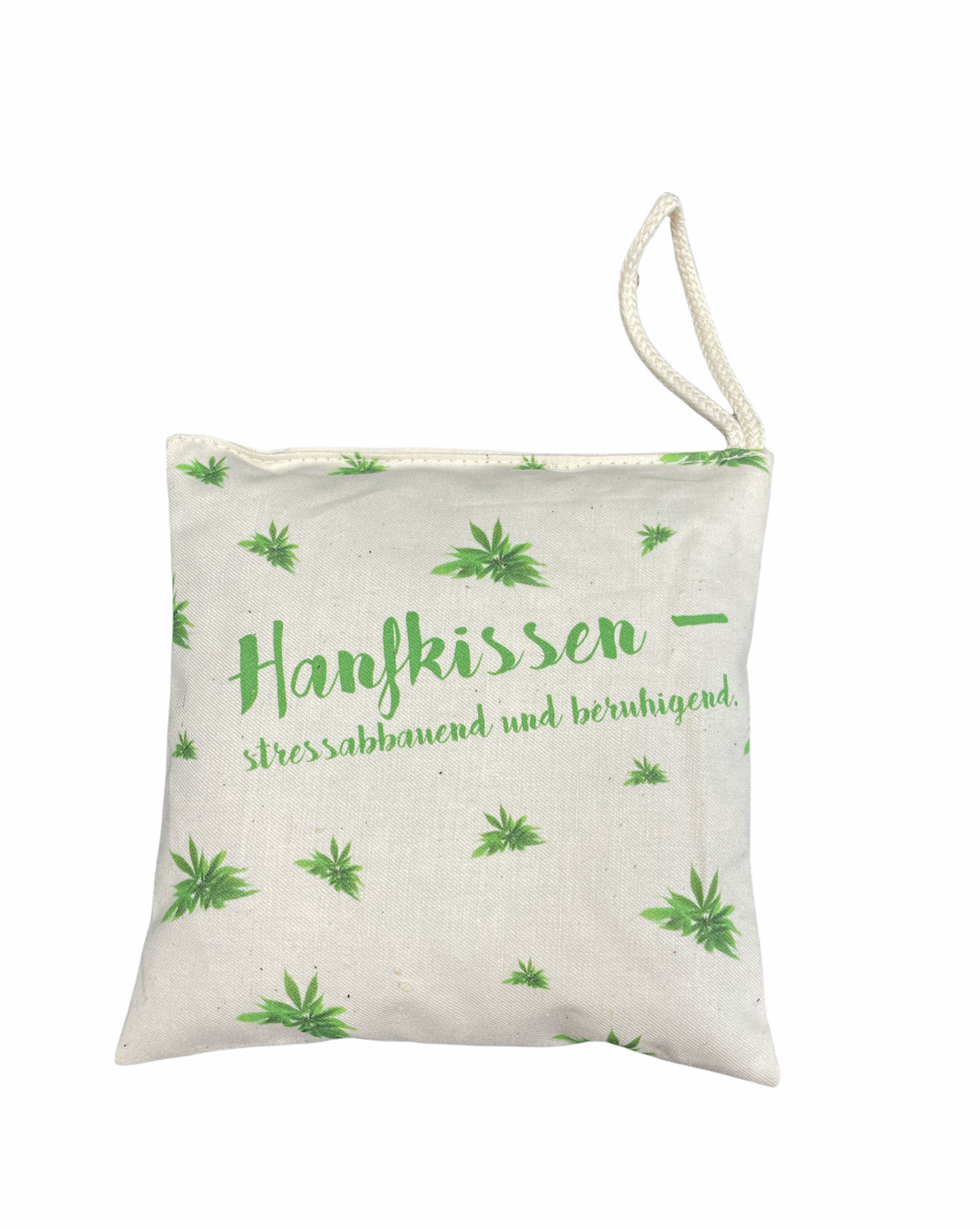 Kleines Hanfkissen mit Druck