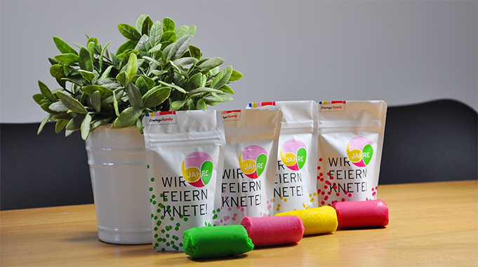Vegane Knete im Beutel