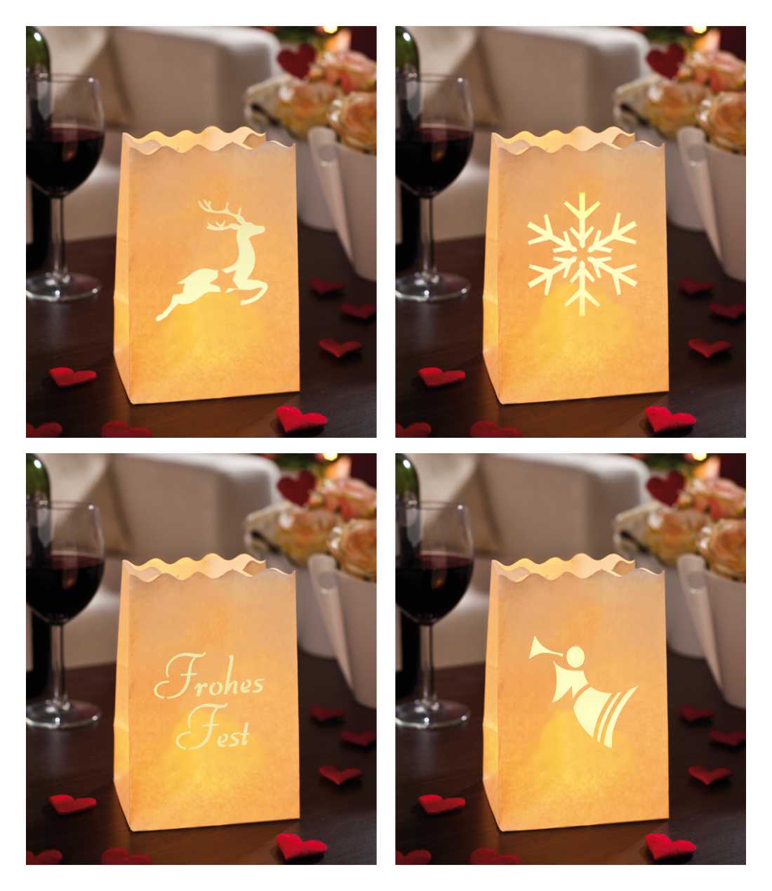 Lichttüten Weihnachtsmotive