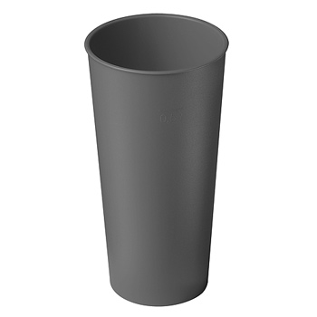 Eco-Becher aus Bio-Kunststoff grau