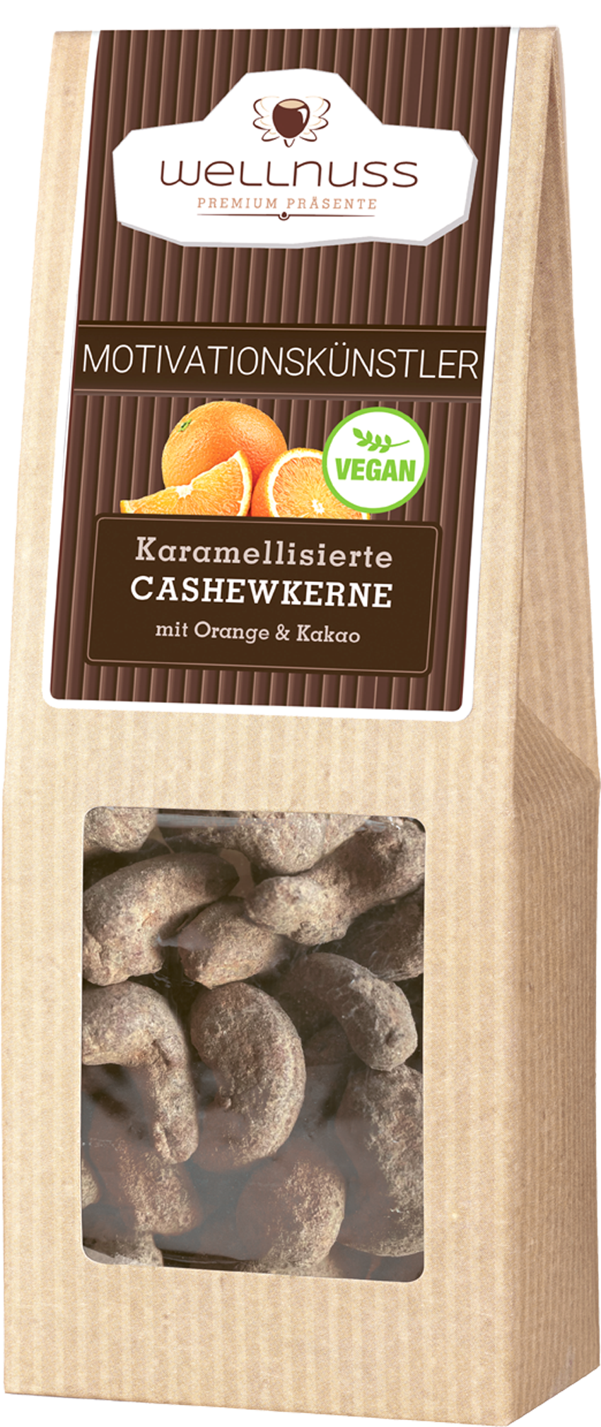 Köstliche Knabbermischung mit Orange und Kakao