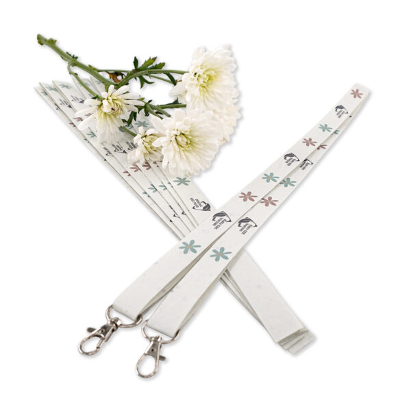 Lanyards aus Samenpapier mit Blume