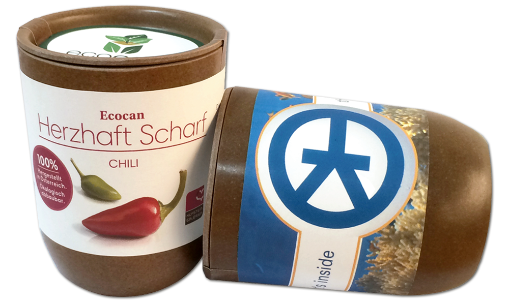 Eco-Dose mit Chili-Samen oder Gewürz