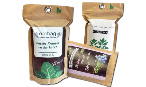 Eco Pflanztüte mit Werbeanbringung