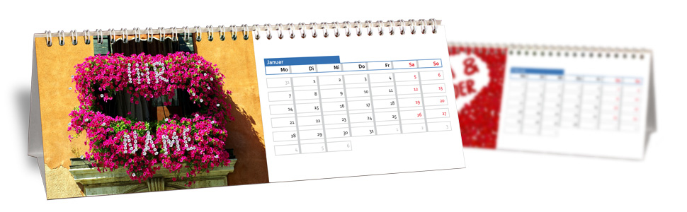 Tischkalender mit Namen personalisiert