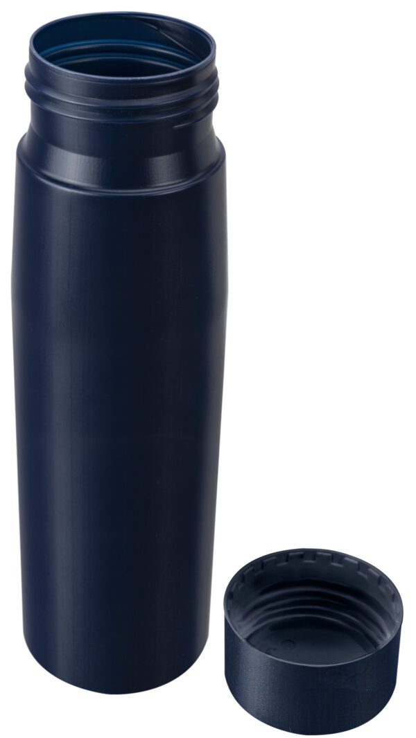 Bio-Trinkflasche Lifestyle dunkelblau offen