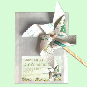 DIY Samenpapier-Windmühle