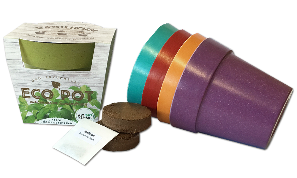 Eco Pott Aufzuchtset mit Werbebanderole