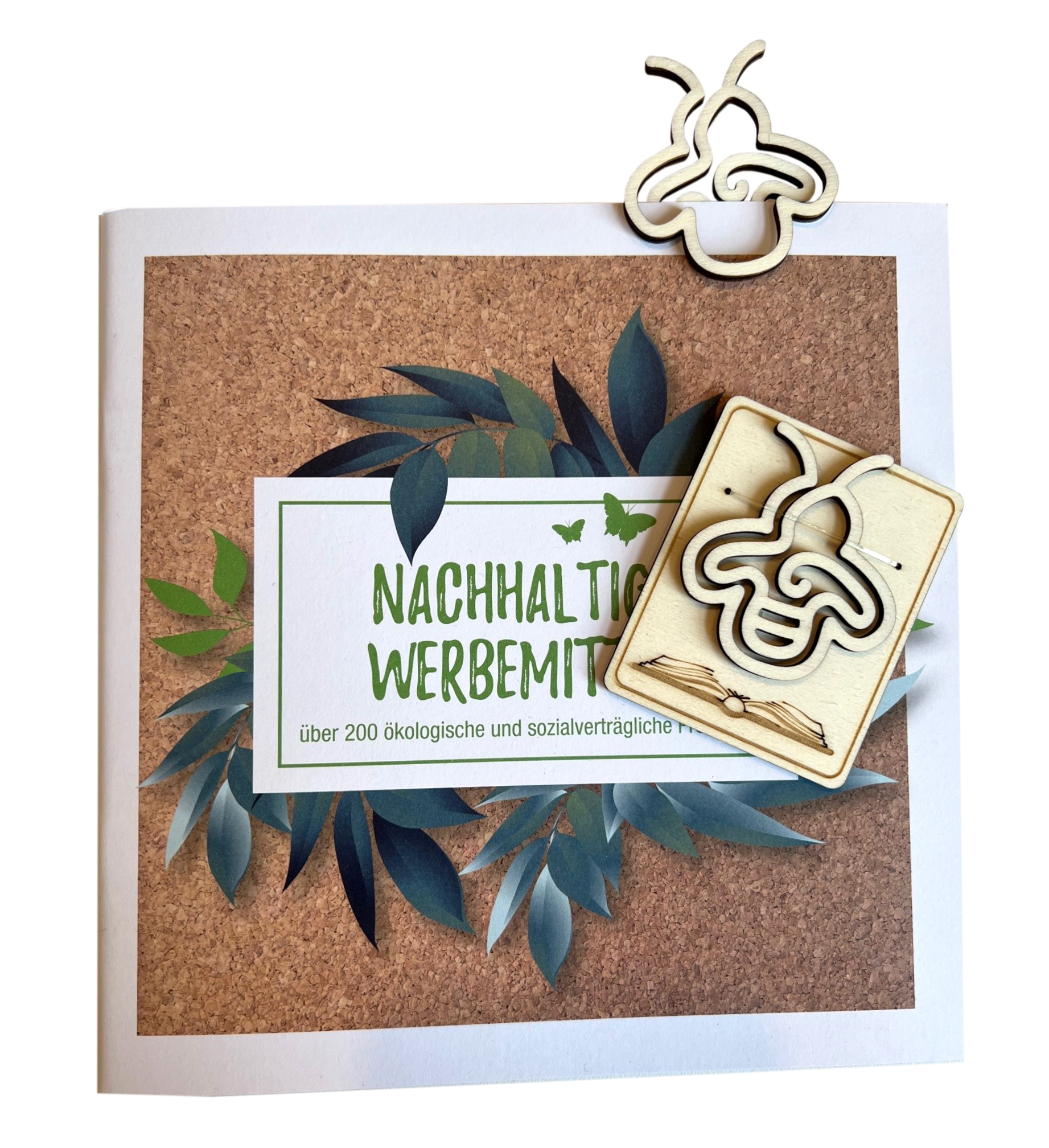 Lesezeichen Biene auf Broschüre