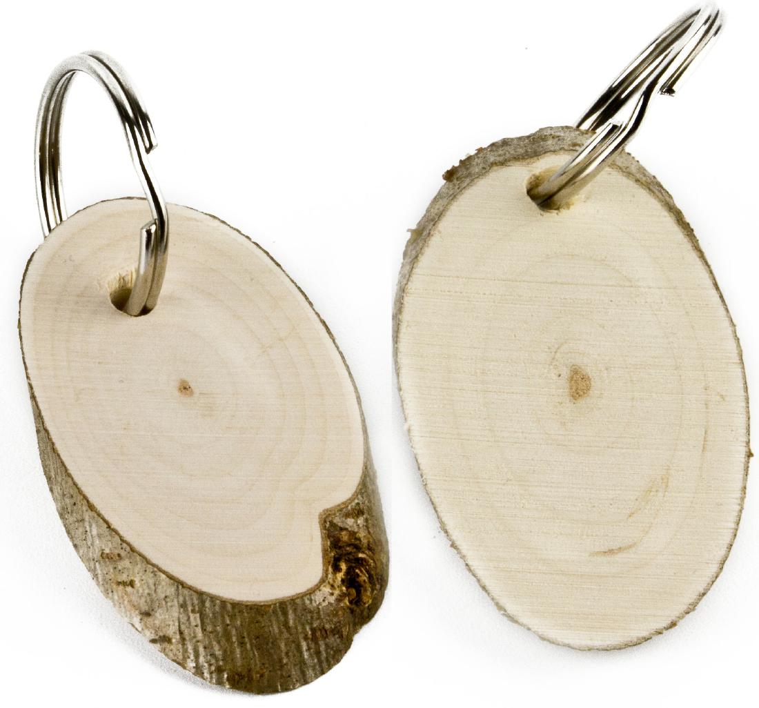 Holz-Schlüsselanhänger Rinde