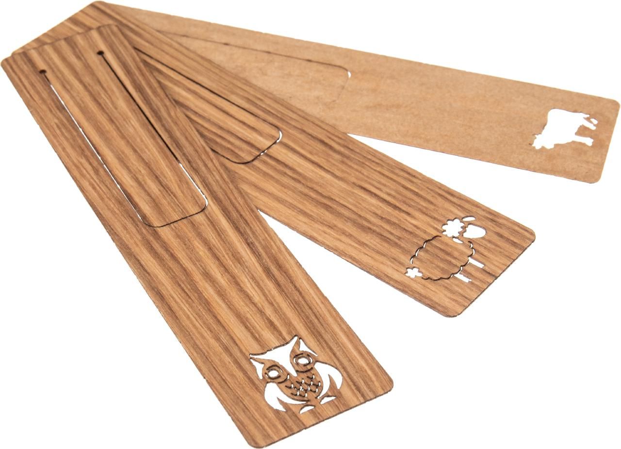 Holzlesezeichen mit Lasergravur