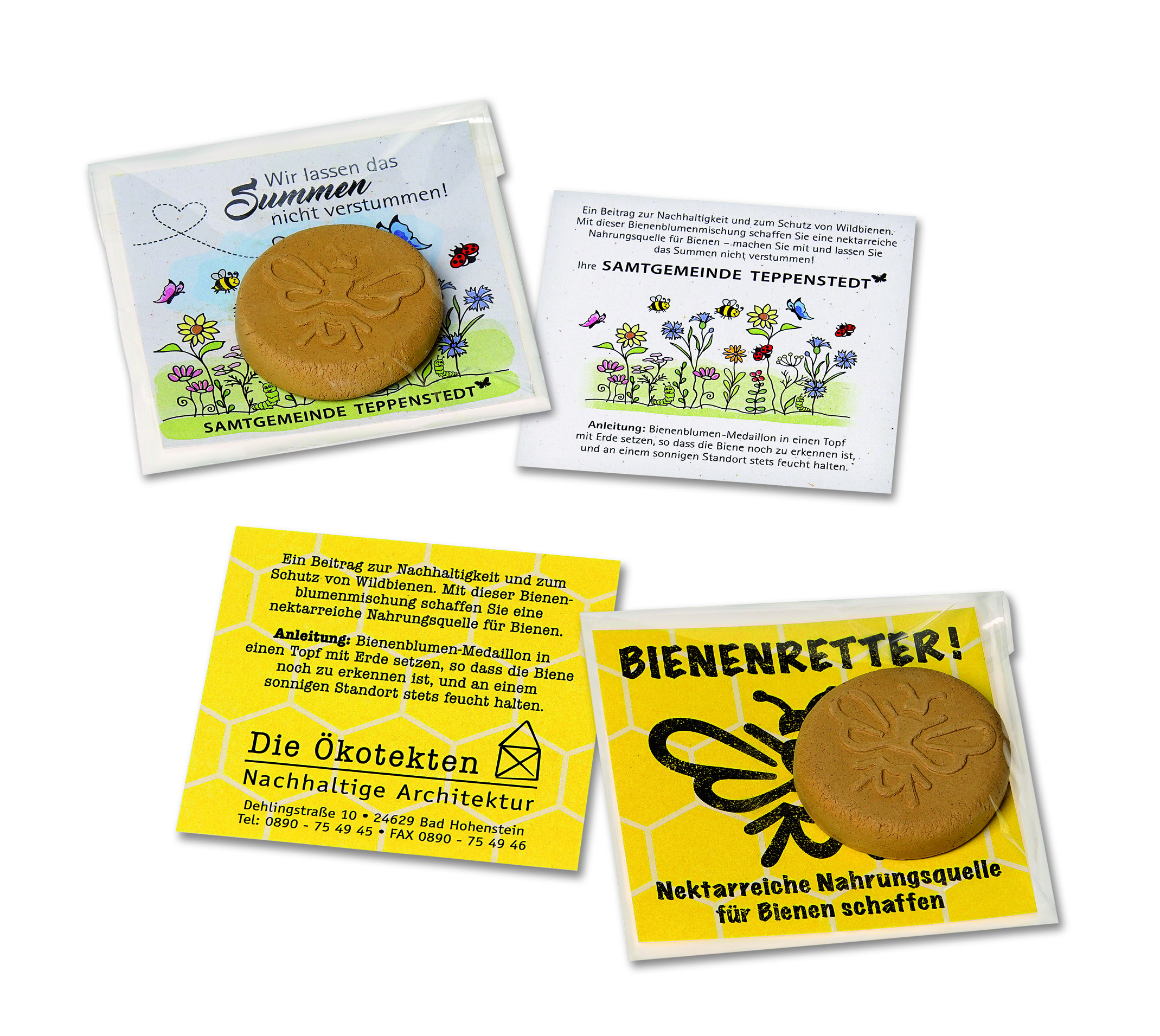 Bienenmedaillons handgefertigt