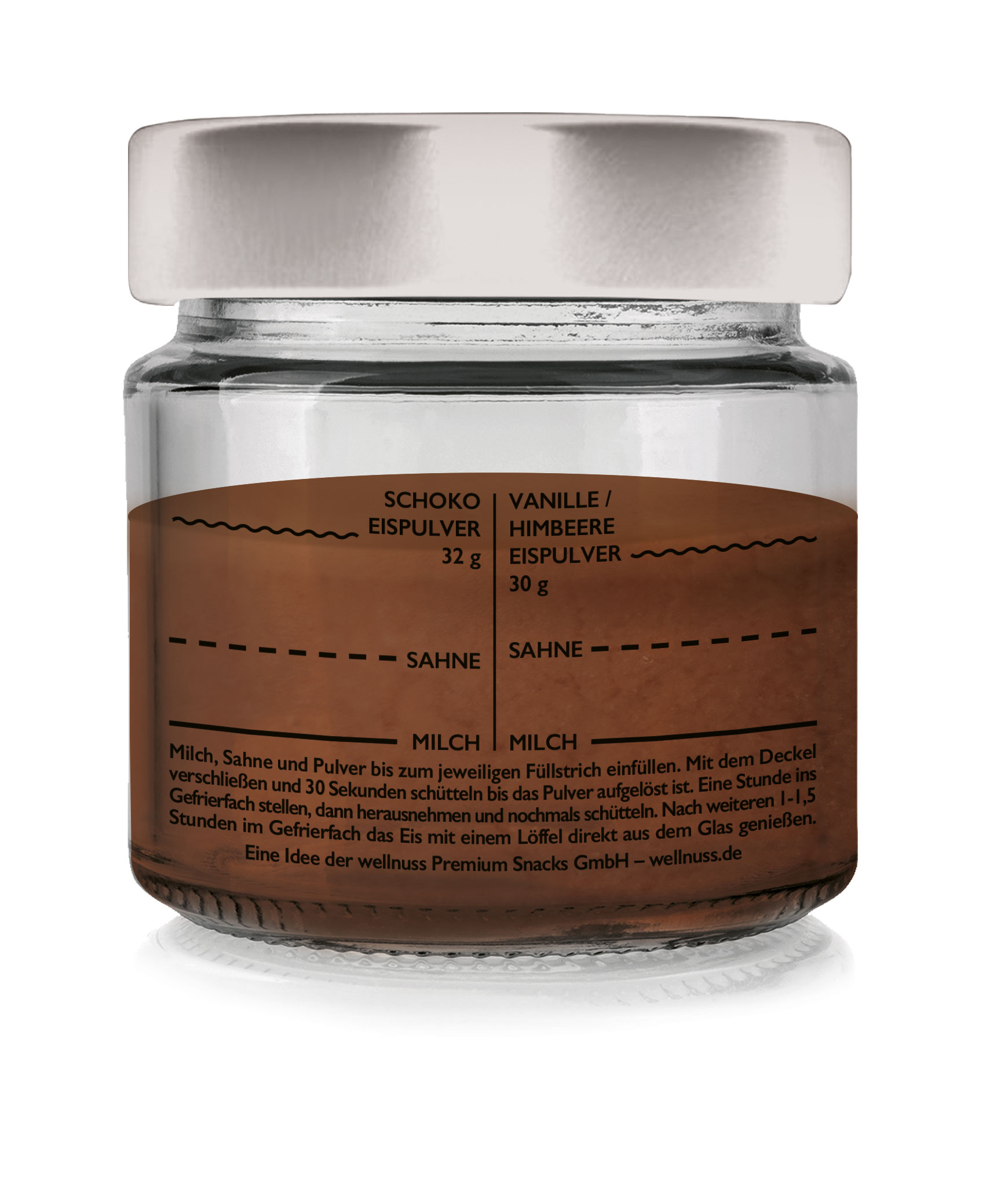 Mixglas für Eispulver