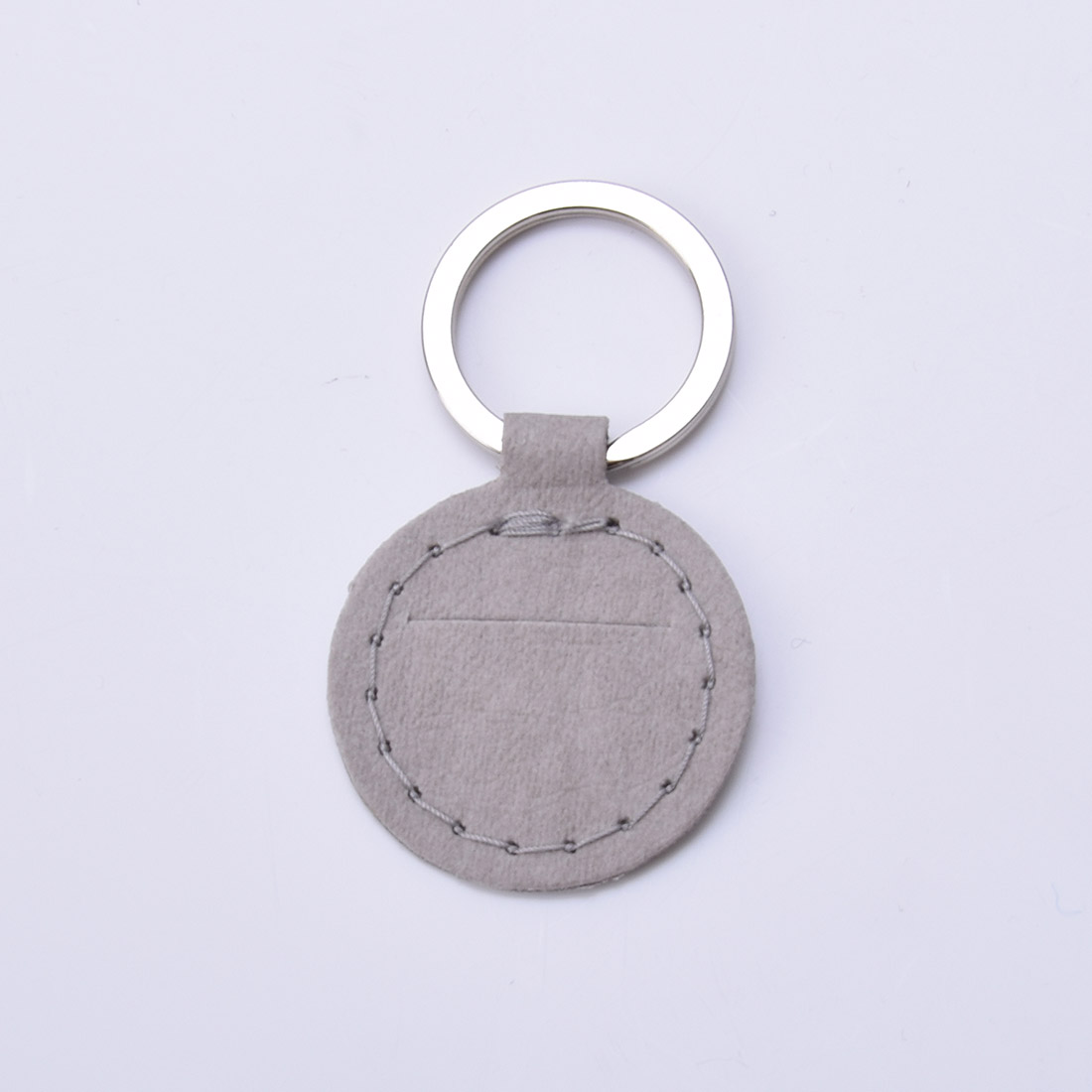 Schlüsselanhänger veganes Leder rund