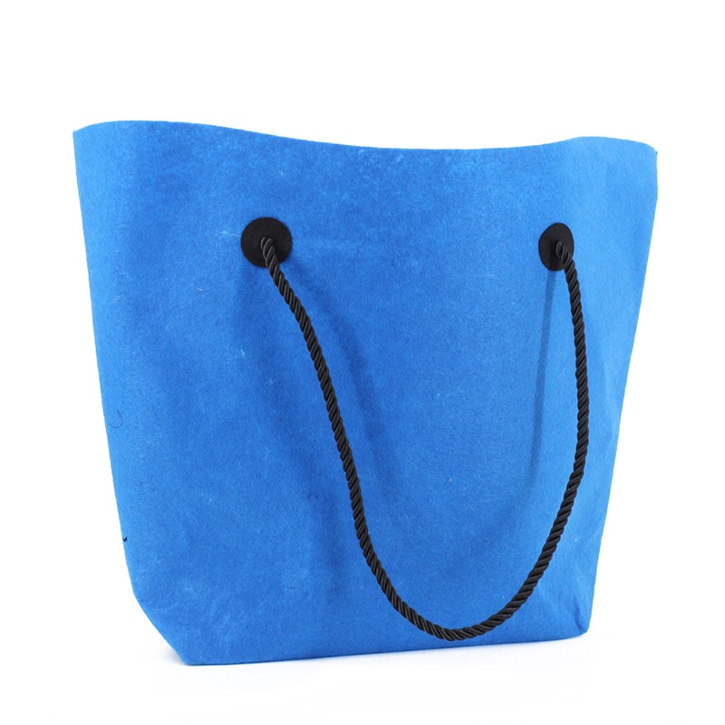 große Filztasche blau