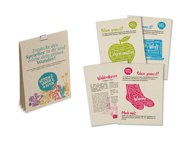 Wissen und Wunder in Samentüten im dreier Set