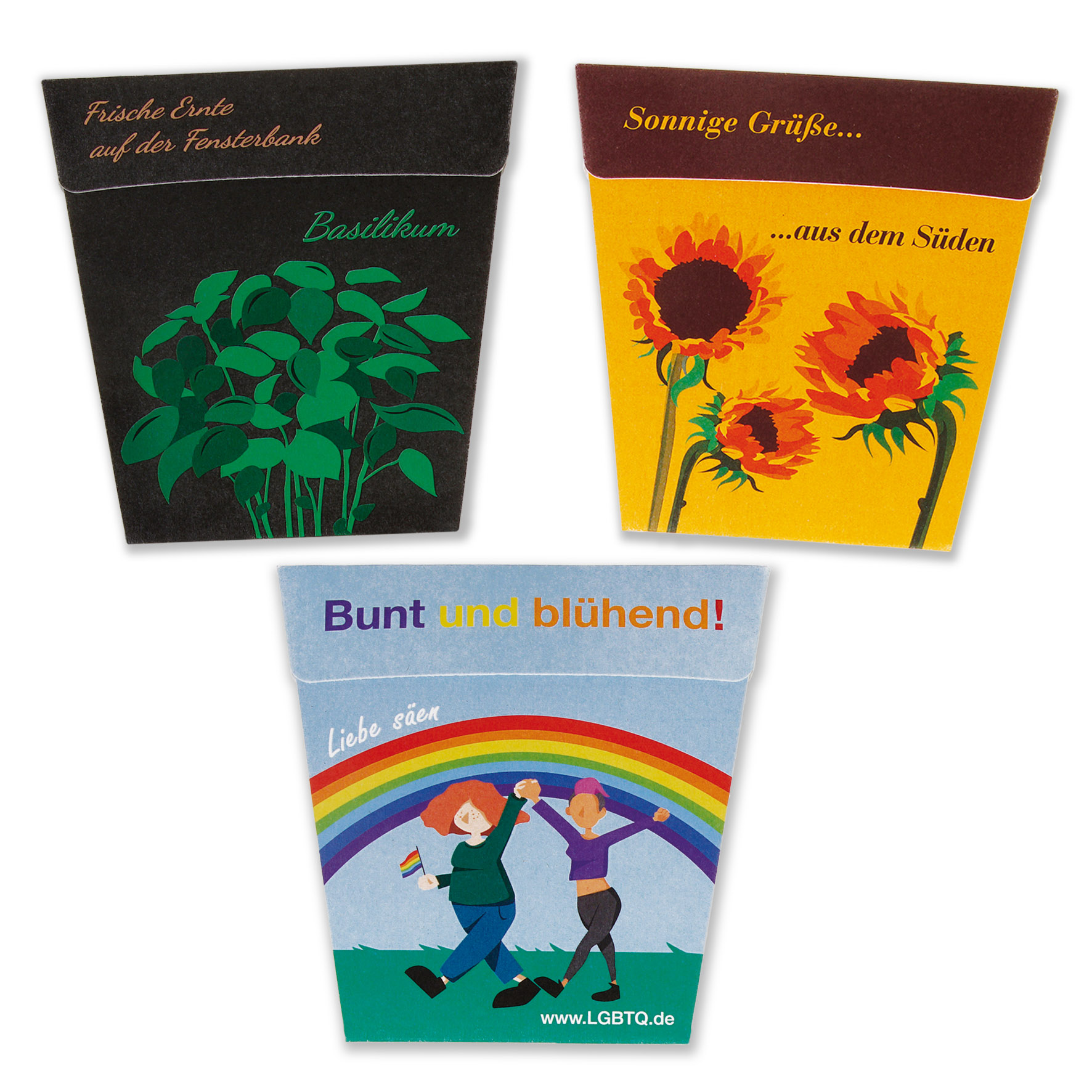 Blumentopfkarte mit Kräutern