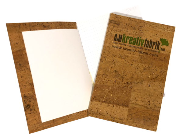 Notizbuch aus Naturkork BRAGA von A&M Kreativfabrik
