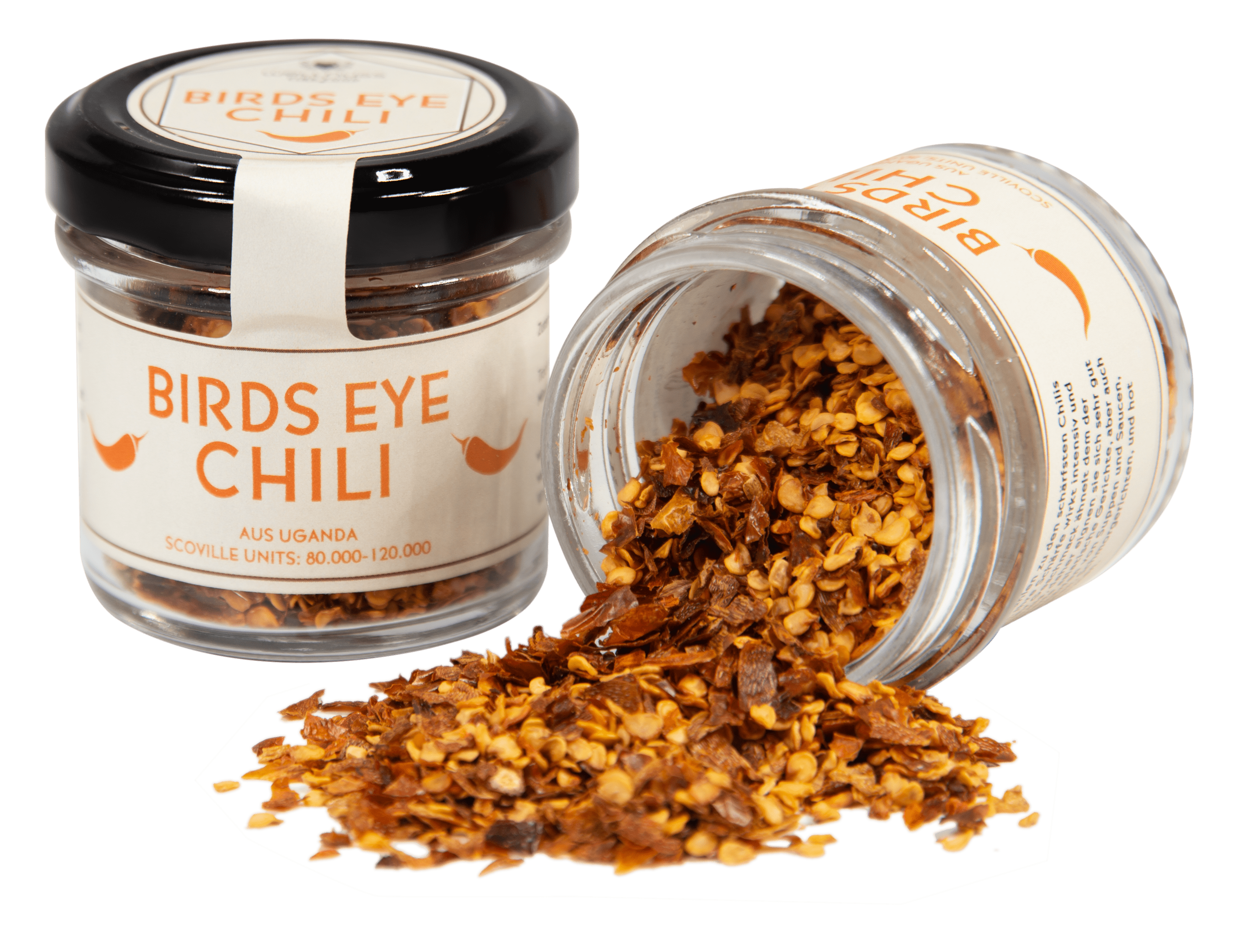 Birds Eye Chili im plastikfreien Glas