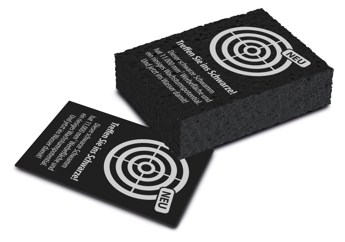 Popup-Werbeschwämme schwarz