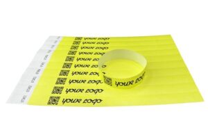 Papiereintrittsbänder gelb mit 1-fabigem schwarzen Druck